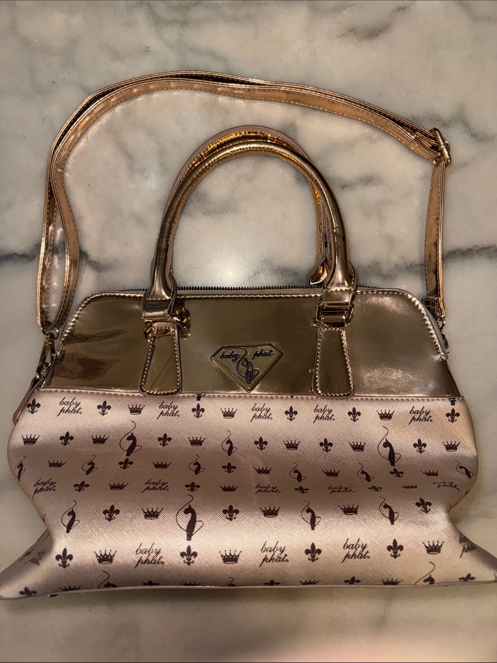 Baby Phat rose gold purse